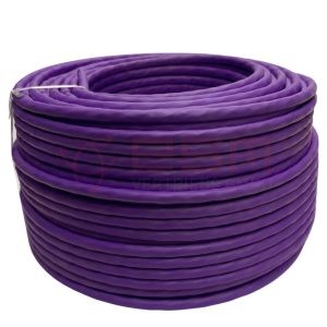 ESM CAT7 Netzwerkkabel Simplex 4X2X23AWG S/FTP LSZH 1200MHz Dca s2,d2,a2 Lila 100m Ring