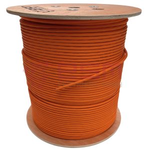 ESM CAT7 Netzwerkkabel Simplex 4X2X23AWG S/FTP LSZH 1200MHz Dca s2,d2,a2 Orange 500m Holztrommel
