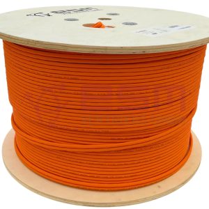 ESM CAT7 Netzwerkkabel Duplex 2X4X2X23AWG S/FTP LSZH 1200MHz Dca s2,d2,a2 Orange 500m Holztrommel