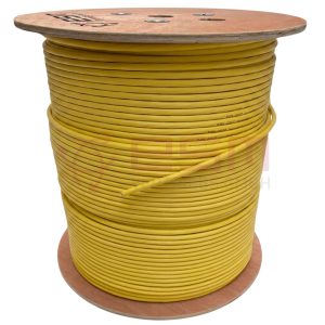 ESM CAT7A Netzwerkkabel Simplex 4X2X22AWG S/FTP LSZH 1500MHz Cca Gelb 500m Holztrommel